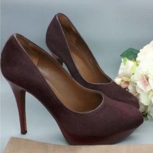 DONALD J Pliner Xenia‎ H1 Oxblood Calf-hair Heels size 7.5 - Picture 1 of 6